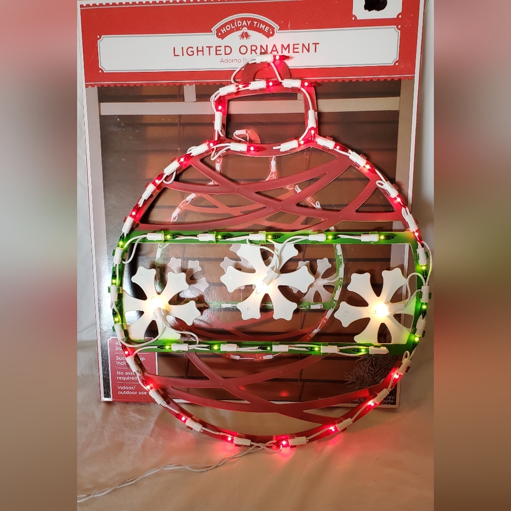 Holiday Time Lighted Ornament Hanging Decoration 43 Mini Light Bulbs